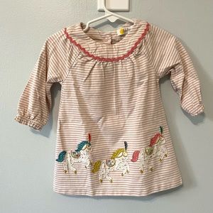 BABY BODEN embroidered pink dress
